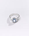 Premium Blue Sapphire (Neelam) Ring in 925 Silver - #1136B - Myra