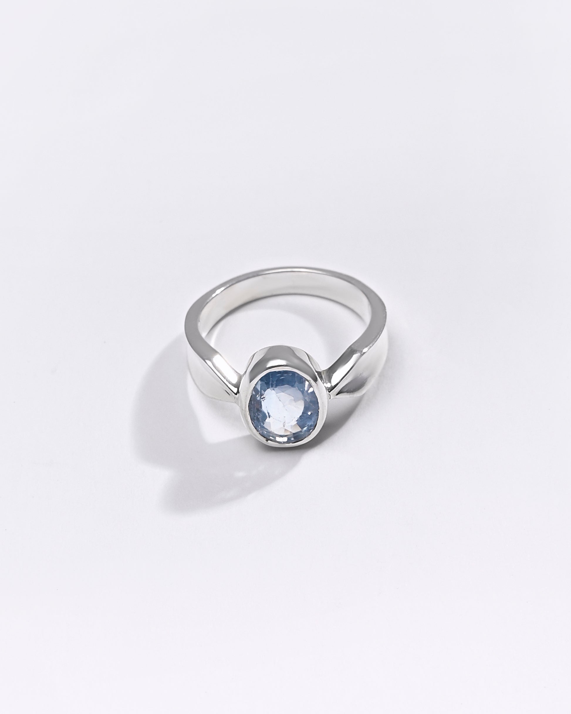 Premium Blue Sapphire (Neelam) Ring in 925 Silver - #1136B - Myra