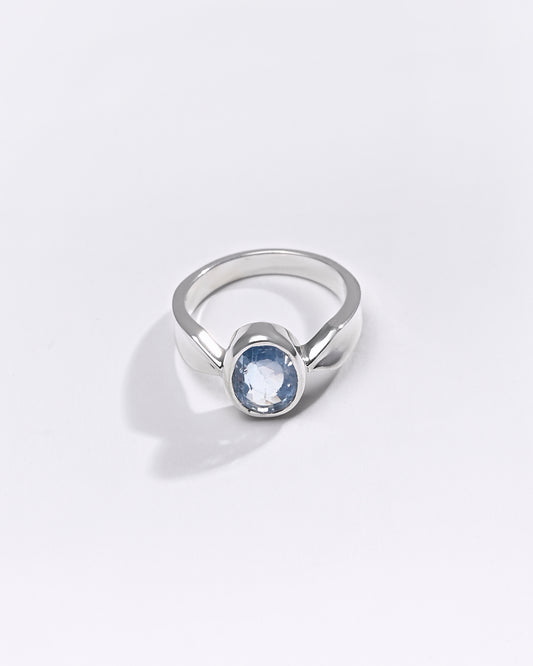 Premium Blue Sapphire (Neelam) Ring in 925 Silver - #1136B - Myra