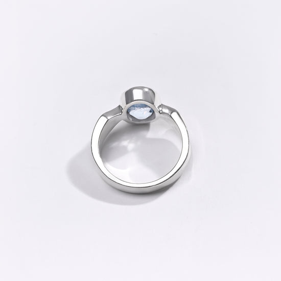 Premium Blue Sapphire (Neelam) Ring in 925 Silver - #1136B - Myra