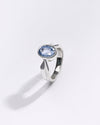 Premium Blue Sapphire (Neelam) Ring in 925 Silver - #1136B - Myra