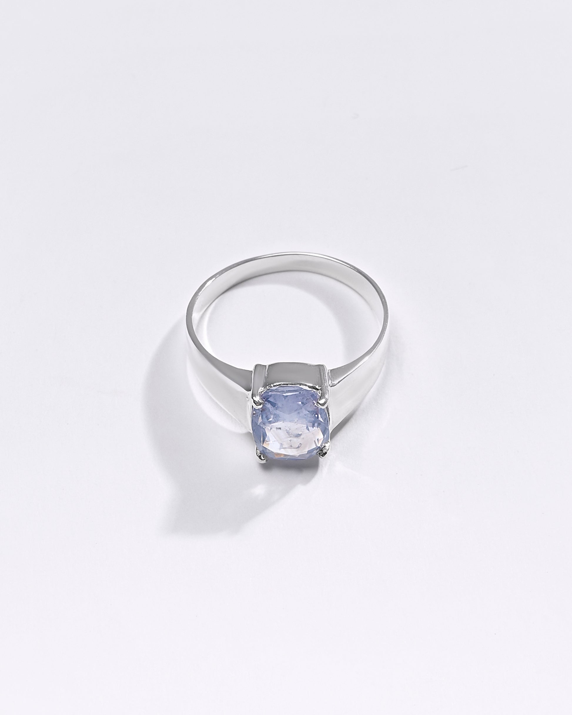 Premium Blue Sapphire (Neelam) Ring in 925 Silver - #1239N4 - Myra