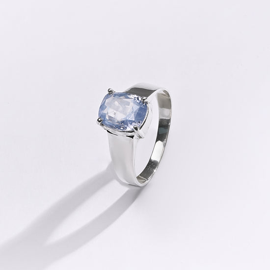 Premium Blue Sapphire (Neelam) Ring in 925 Silver - #1239N4 - Myra