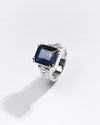 Premium Blue Sapphire (Neelam) Ring in 925 Silver - #1236N8 - Myra