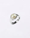 Natural Pearl (Moti) Ring in 925 Silver - Round Shakti