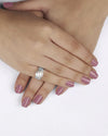 Natural Pearl (Moti) Ring in 925 Silver - Round Shakti