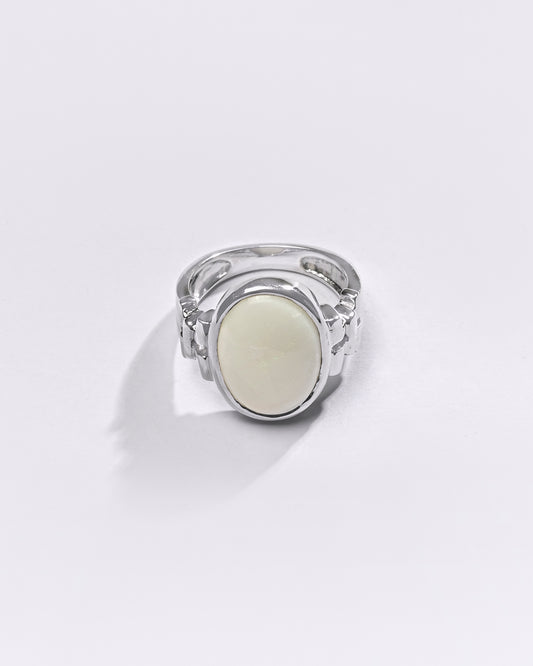 Premium Opal (Doodhiya) Ring in 925 Silver - #1199B - Myra