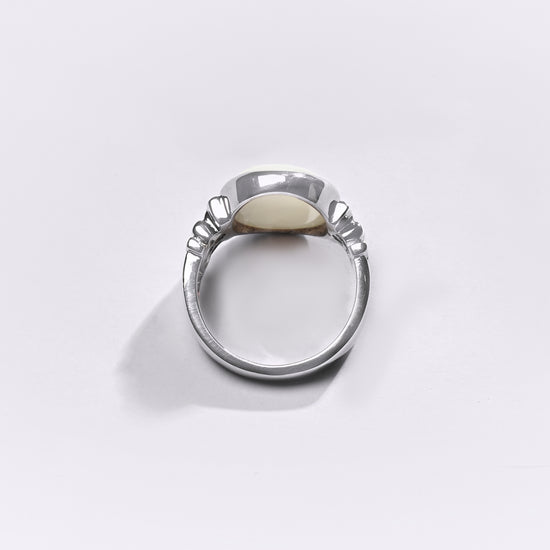 Premium Opal (Doodhiya) Ring in 925 Silver - #1199B - Myra