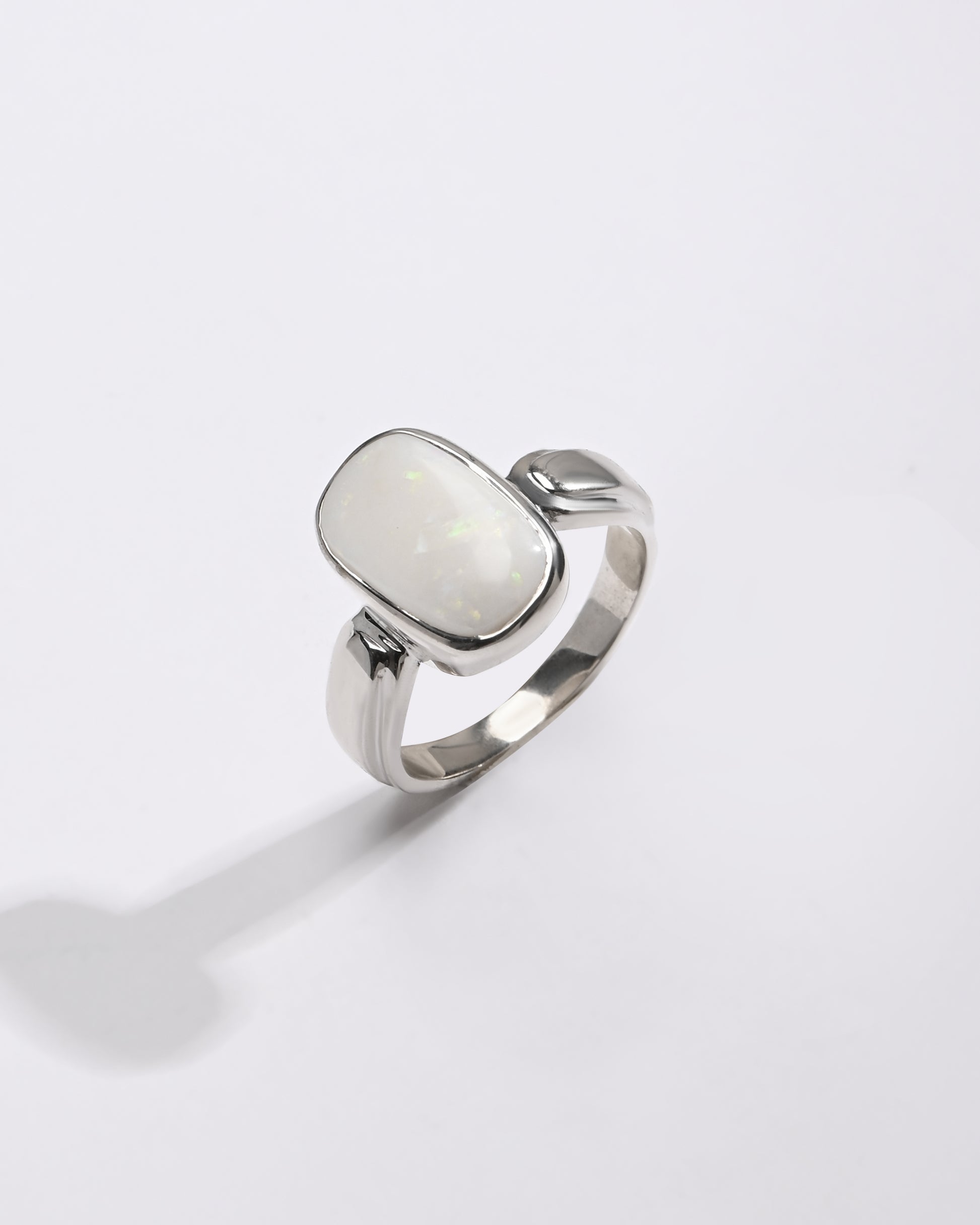 Opal (Doodhiya) Ring – 925 Silver Craftsmanship - #1101B F - Myra