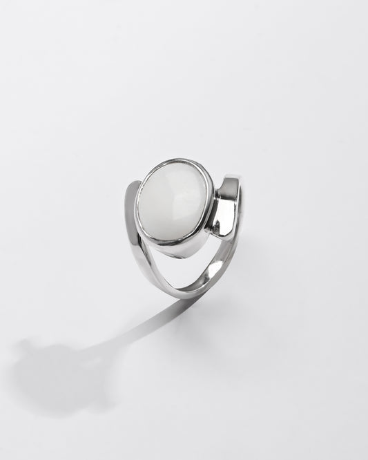 Certified Opal (Doodhiya) Ring â€“ 925 Silver - #1138B - Myra