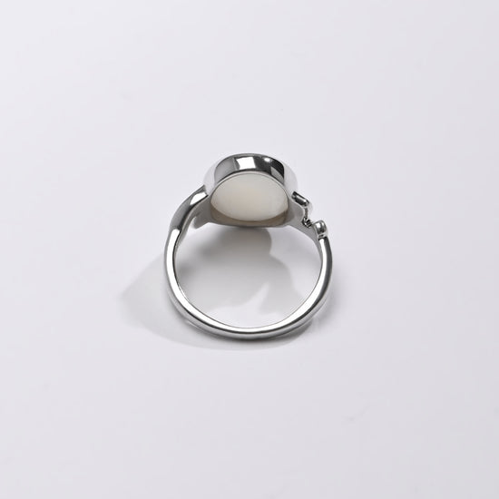 925 Silver Opal (Doodhiya) Ring - #1196B F - Myra