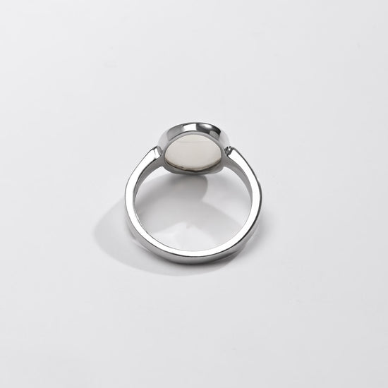 Daily Wear Opal (Doodhiya) Ring – 925 Silver - #1200B F - Myra