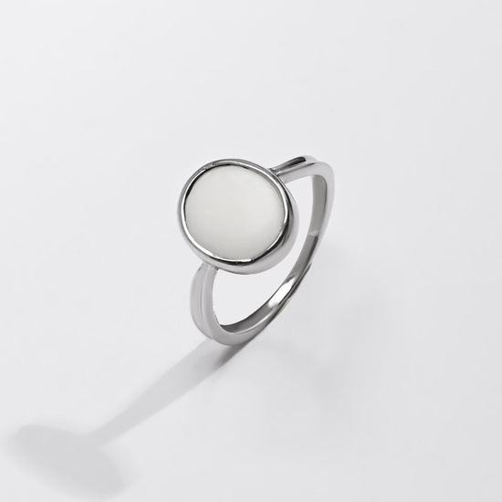 Opal (Doodhiya) Gemstone Ring – 925 Silver - #1201B - Myra