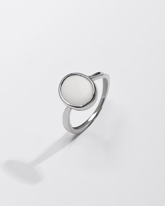 Opal (Doodhiya) Gemstone Ring â€“ 925 Silver - #1201B - Myra