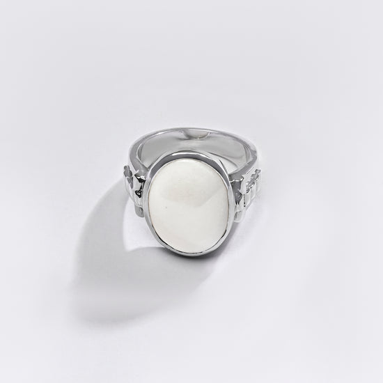 Premium Opal (Doodhiya) Ring in 925 Silver - #1236B - Myra