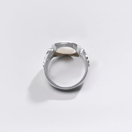 Premium Opal (Doodhiya) Ring in 925 Silver - #1236B - Myra