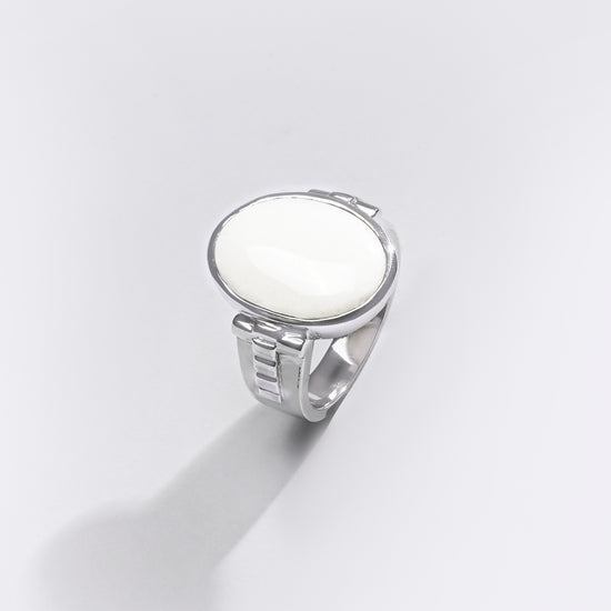 Premium Opal (Doodhiya) Ring in 925 Silver - #1236B - Myra