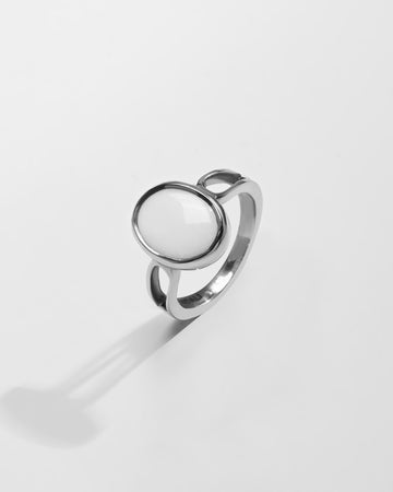 Opal (Doodhiya) Ring – 925 Silver Minimalist - #1112B F - Myra