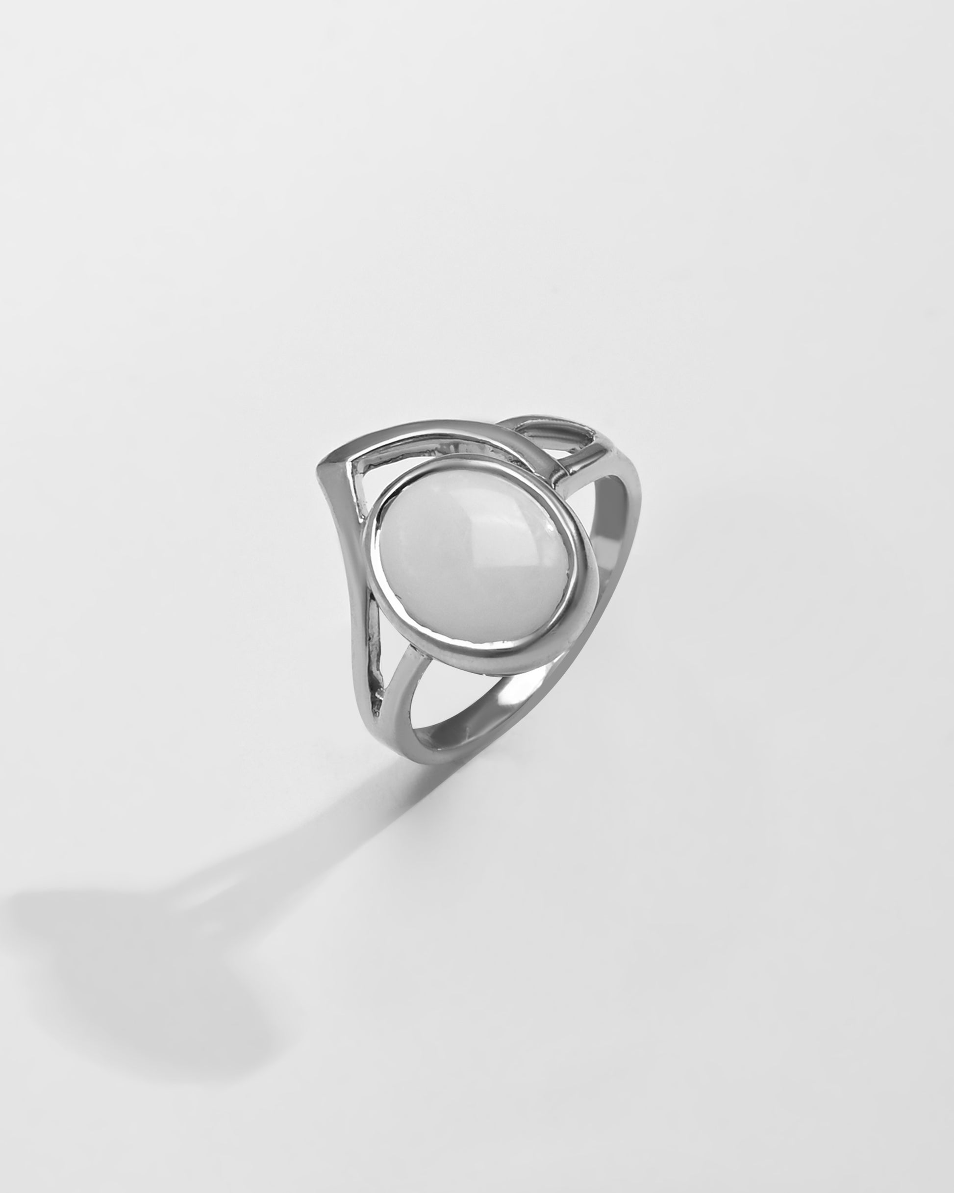 Classic Opal (Doodhiya) Ring – 925 Silver - #1192B F - Myra