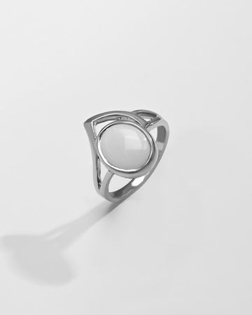 Classic Opal (Doodhiya) Ring – 925 Silver - #1192B F - Myra