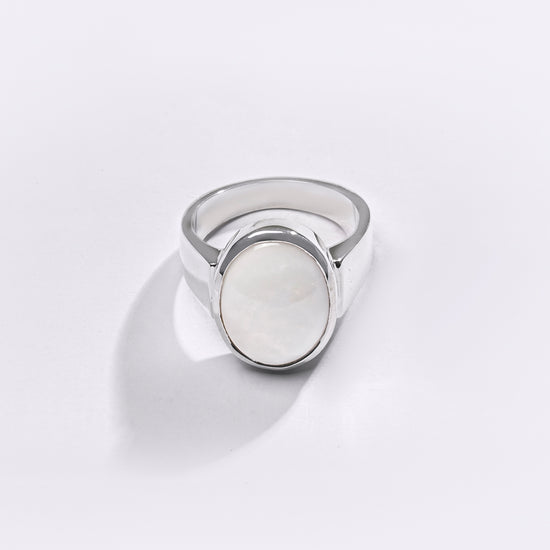 Premium Opal (Doodhiya) Ring in 925 Silver - #1224B - Myra