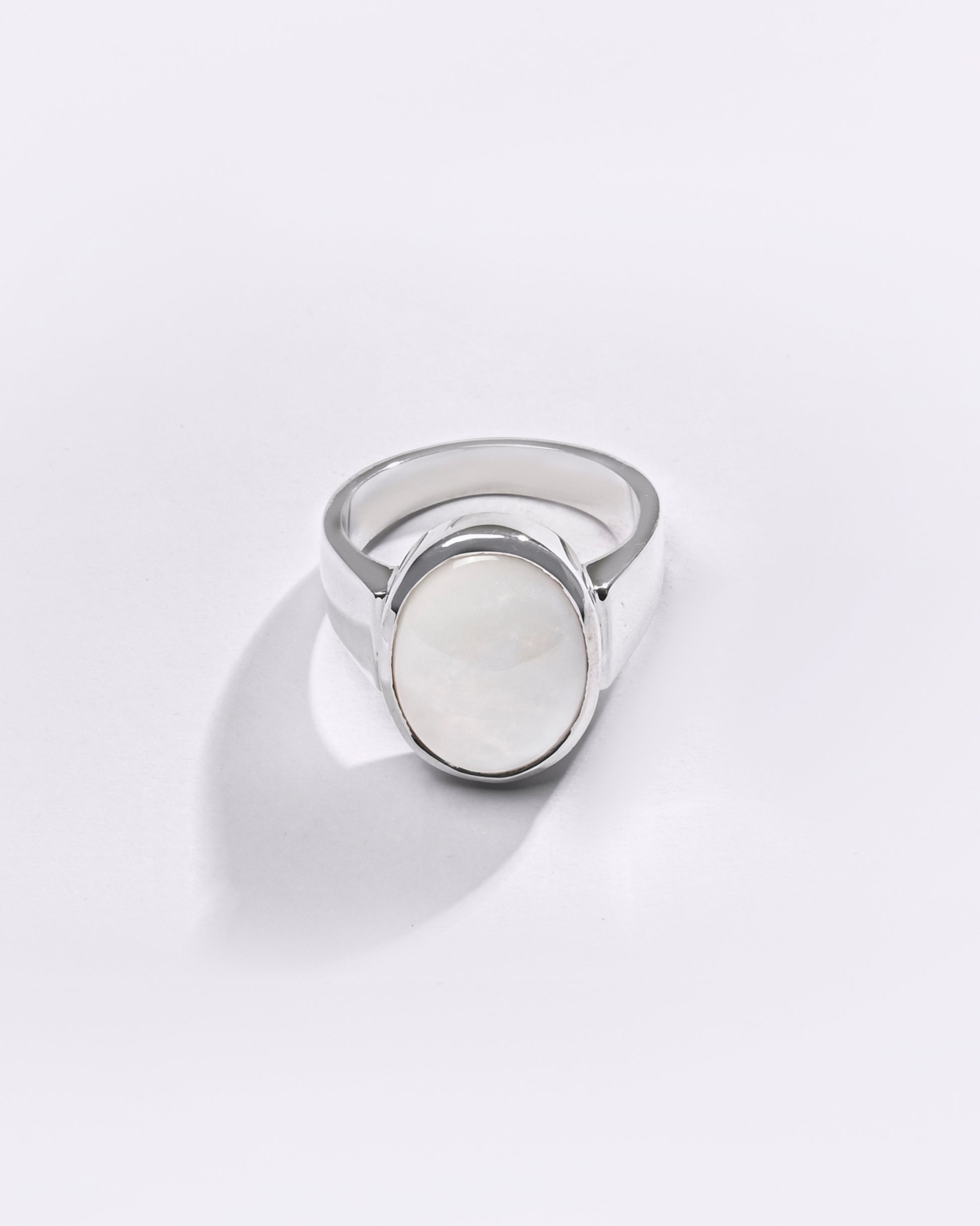 Premium Opal (Doodhiya) Ring in 925 Silver - #1224B - Myra