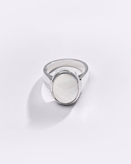 Premium Opal (Doodhiya) Ring in 925 Silver - #1224B - Myra