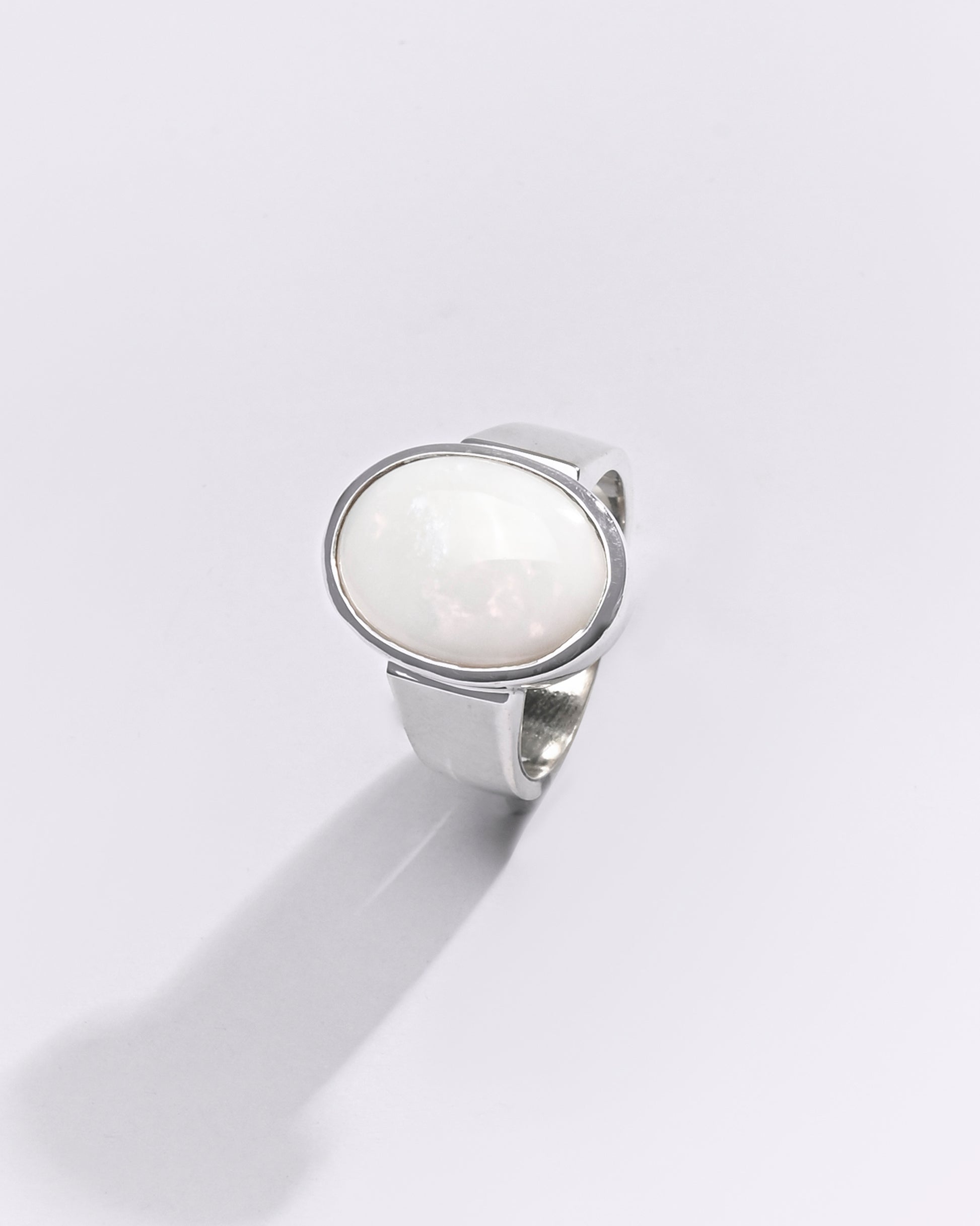 Premium Opal (Doodhiya) Ring in 925 Silver - #1224B - Myra