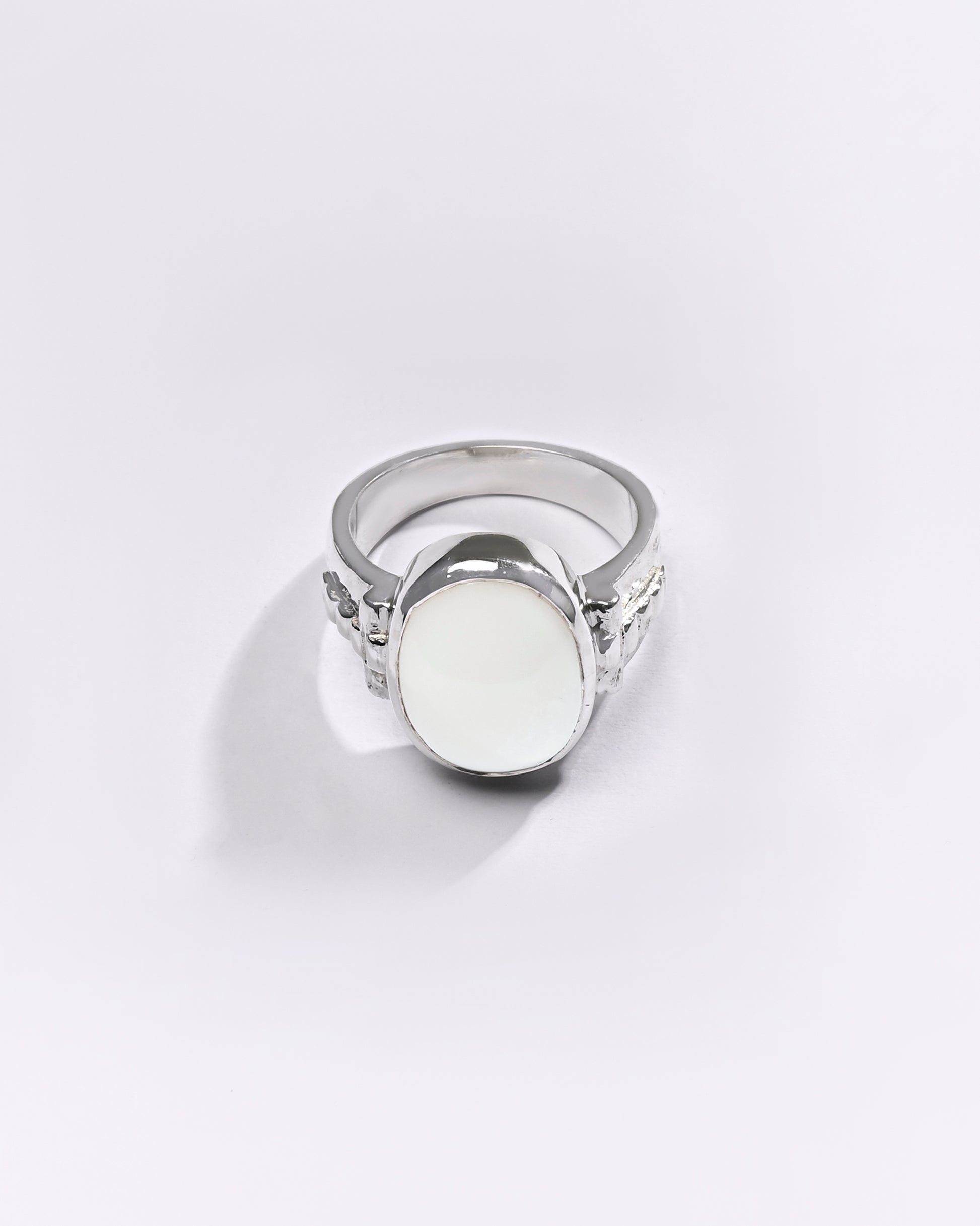 Premium Opal (Doodhiya) Ring in 925 Silver - #1236BO1 - Myra