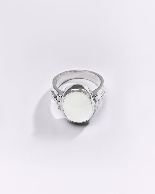 Premium Opal (Doodhiya) Ring in 925 Silver - #1236BO1 - Myra
