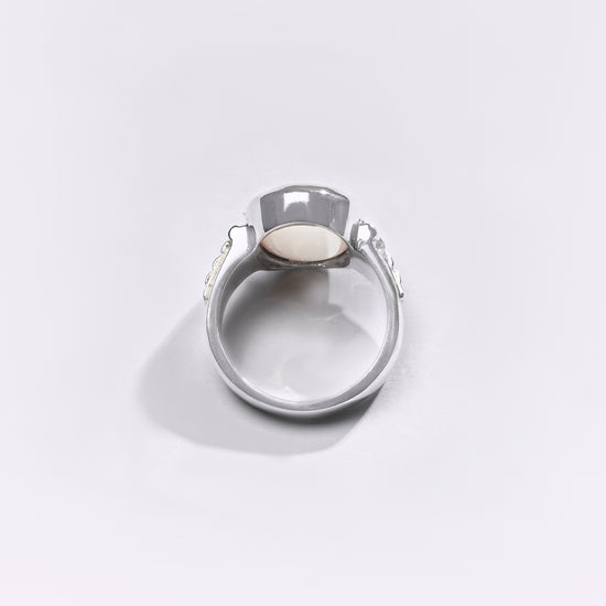 Premium Opal (Doodhiya) Ring in 925 Silver - #1236BO1 - Myra