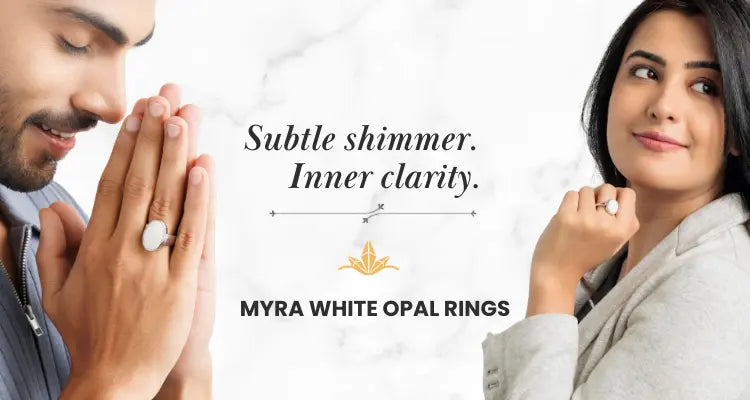 Myra Opal Silver Rings for Men and Women