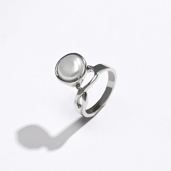 Pearl (Moti) Ring – 925 Silver Minimalist - #1110 R - Myra