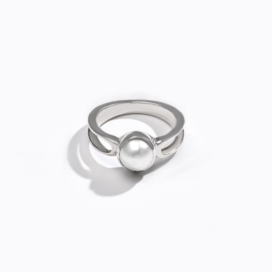 Certified Pearl (Moti) Ring – 925 Silver - #1112 R - Myra