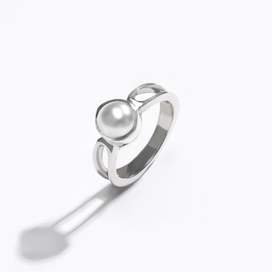 Certified Pearl (Moti) Ring – 925 Silver - #1112 R - Myra