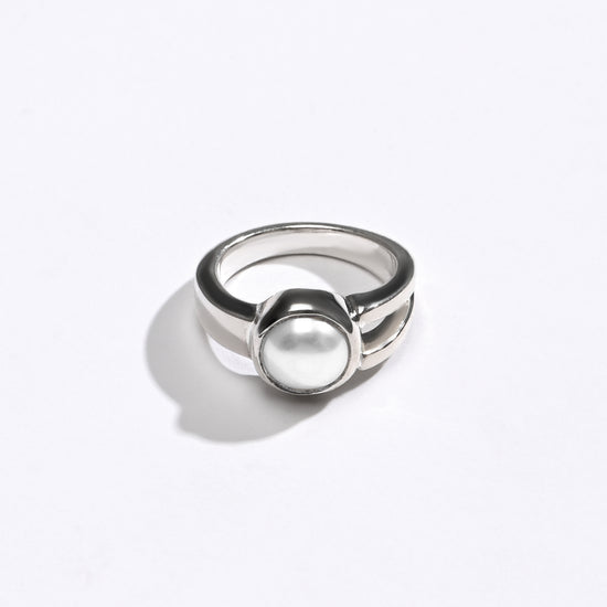 Natural Pearl (Moti) Ring – 925 Silver - #1125 R - Myra