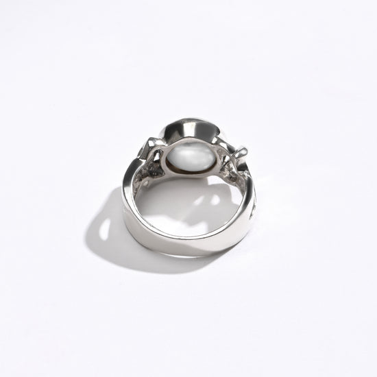Deep-Gloss Pearl (Moti) Ring – 925 Silver - #1210 R - Myra