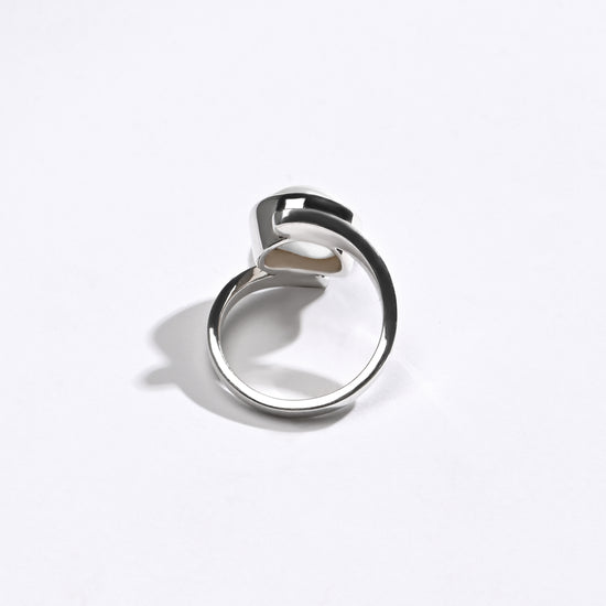 925 Silver Pearl (Moti) Ring - #1138 U - Myra