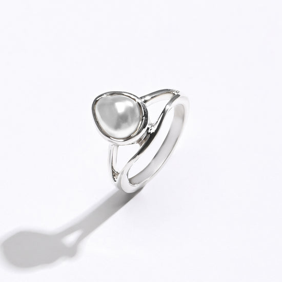 Pearl (Moti) Ring – Pure 925 Silver - #1159 U - Myra