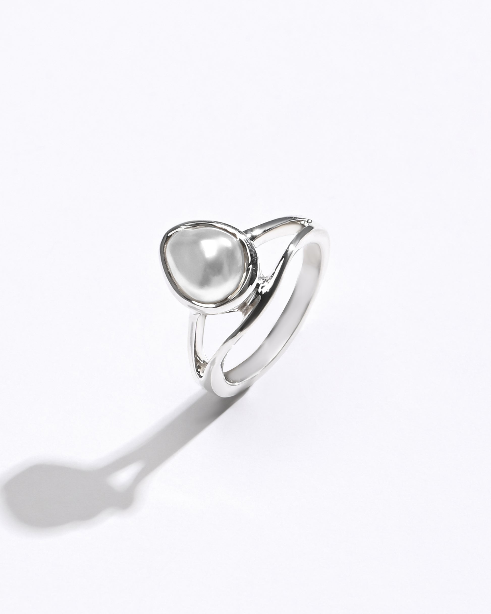 Pearl (Moti) Ring – Pure 925 Silver - #1159 U - Myra
