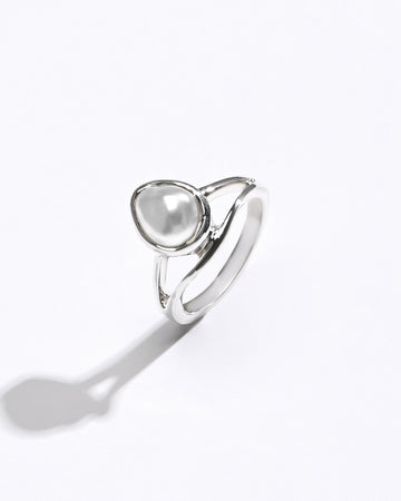 Pearl (Moti) Ring – Pure 925 Silver - #1159 U - Myra