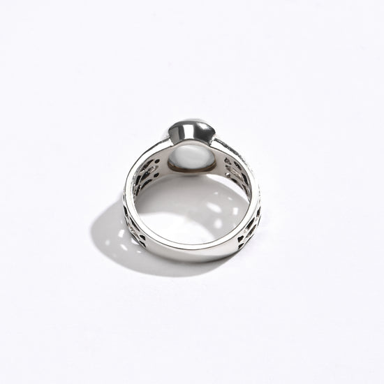 Elegant Pearl (Moti) Ring – 925 Silver - #1162 U - Myra