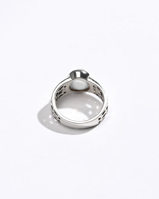 Elegant Pearl (Moti) Ring – 925 Silver - #1162 U - Myra
