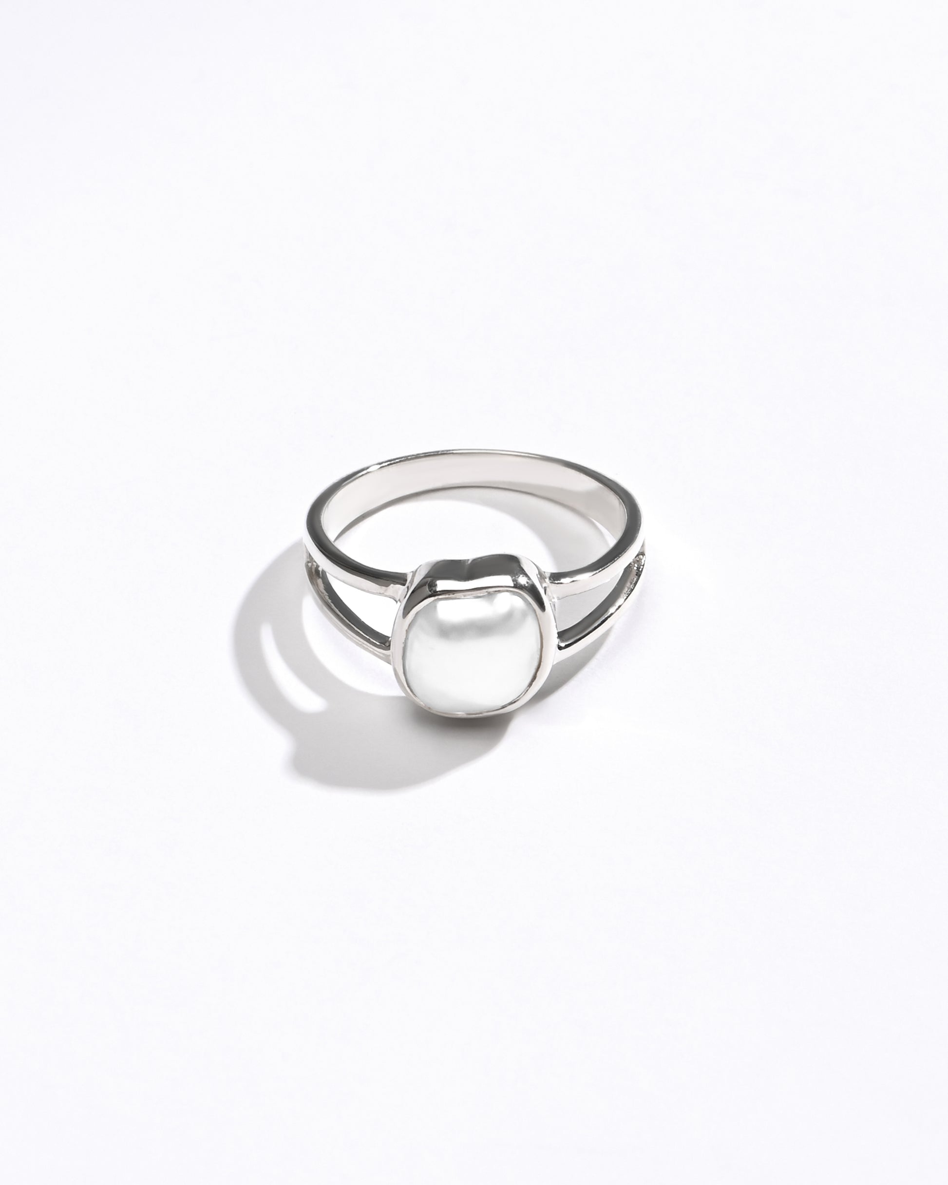 Pearl (Moti) Gemstone Ring – 925 Silver - #1150 U - Myra