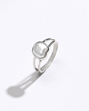 Pearl (Moti) Gemstone Ring – 925 Silver - #1150 U - Myra