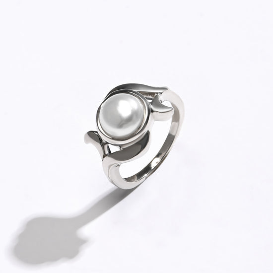 Balanced Pearl (Moti) Ring – 925 Silver - #1177 R - Myra
