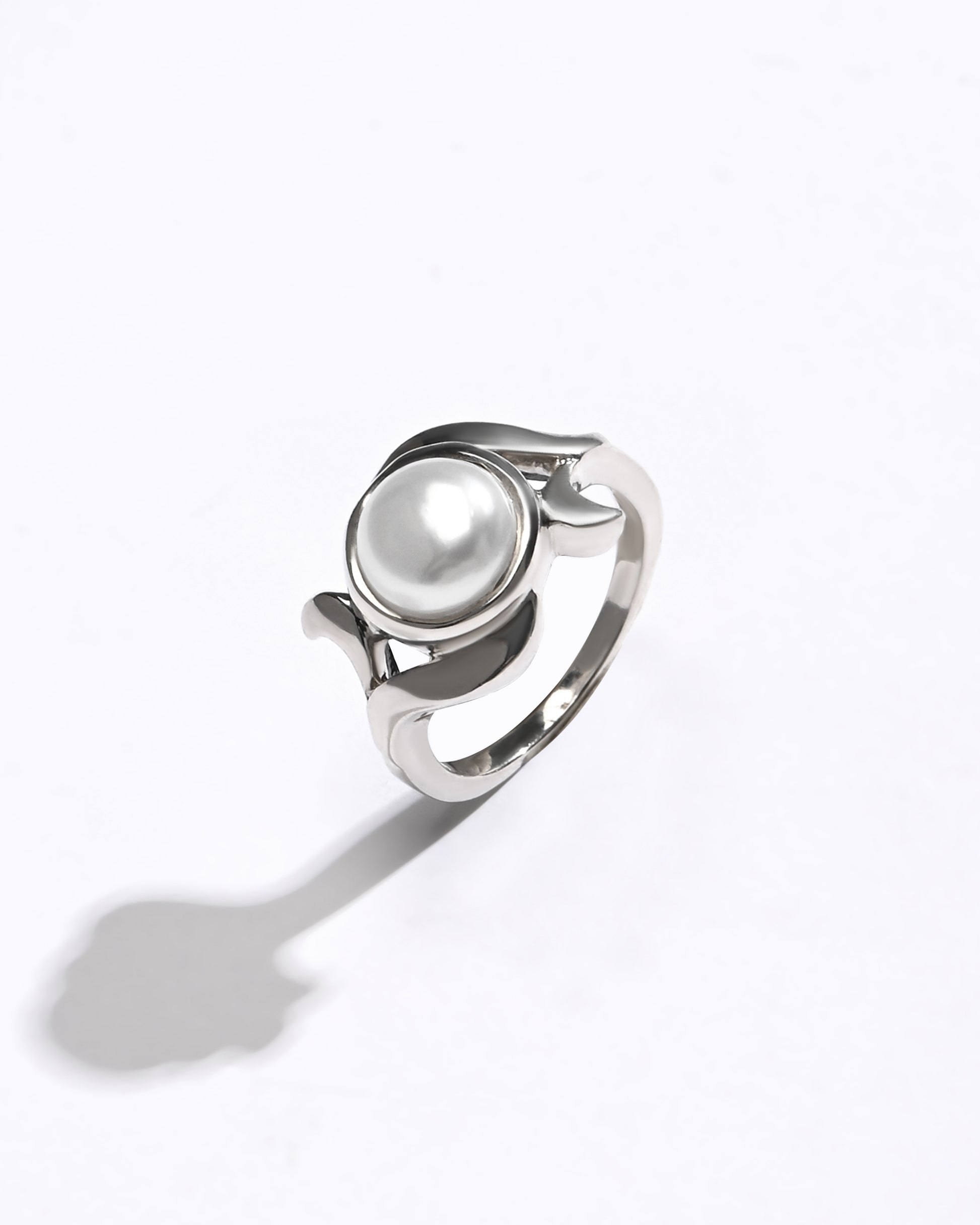 Balanced Pearl (Moti) Ring – 925 Silver - #1177 R - Myra