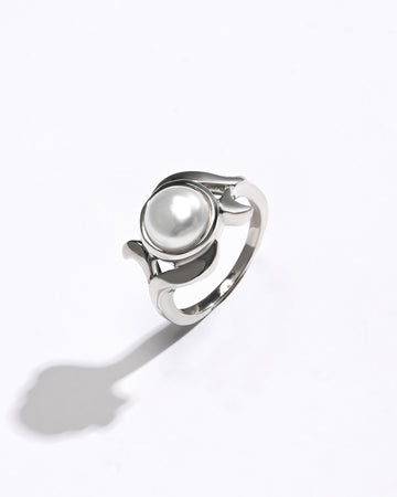 Balanced Pearl (Moti) Ring – 925 Silver - #1177 R - Myra