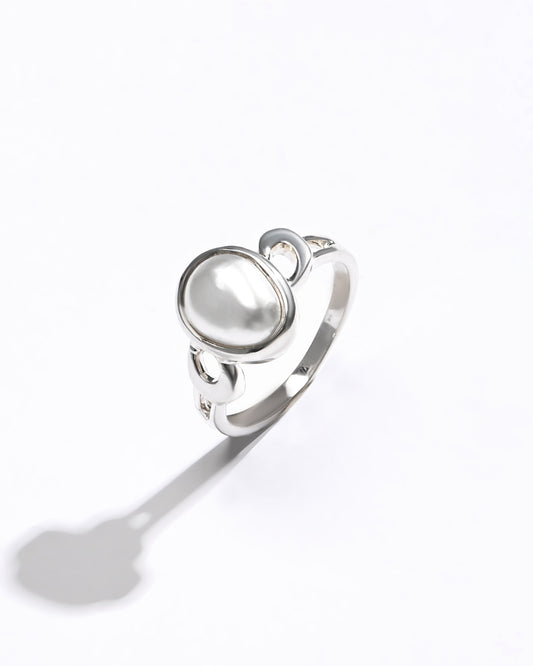 Luxe Pearl (Moti) Ring â€“ 925 Silver - #1178 U - Myra