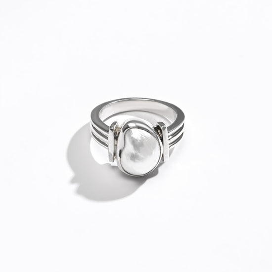Classic Pearl (Moti) Ring – 925 Silver - #1134 U - Myra